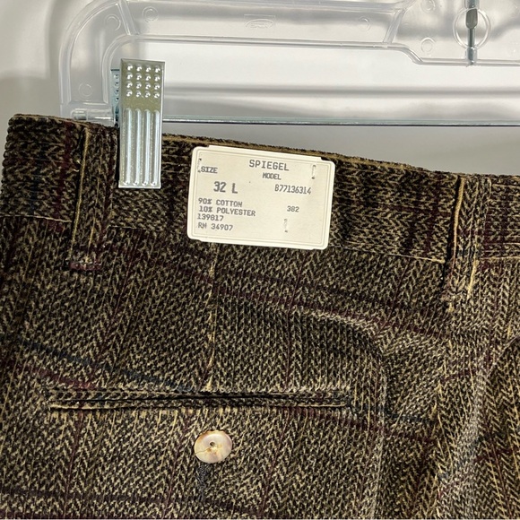 NOS Spiegel Vtg Men Pants Ready To Wind Down Corduroy Style Straight Leg Sz 32L - Picture 2 of 11